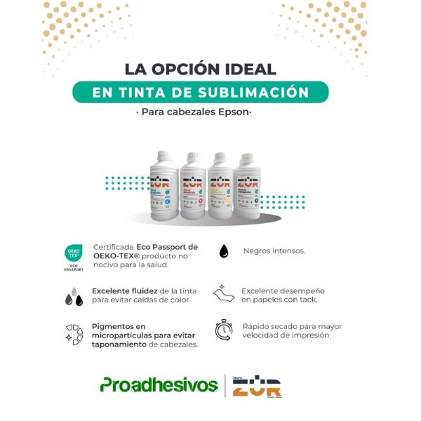 Tintas sublimación ZUR